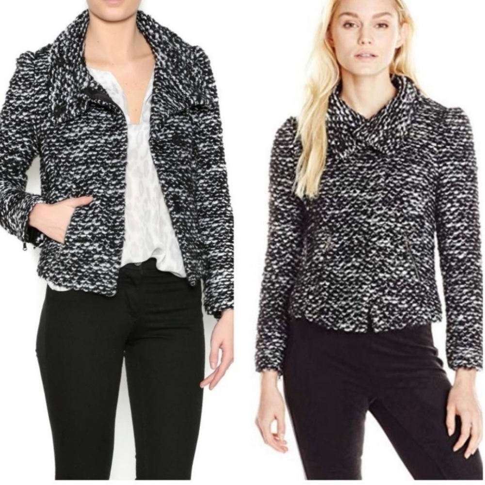 Rebecca Taylor Amsterdam Tweed Snap Jacket size 4